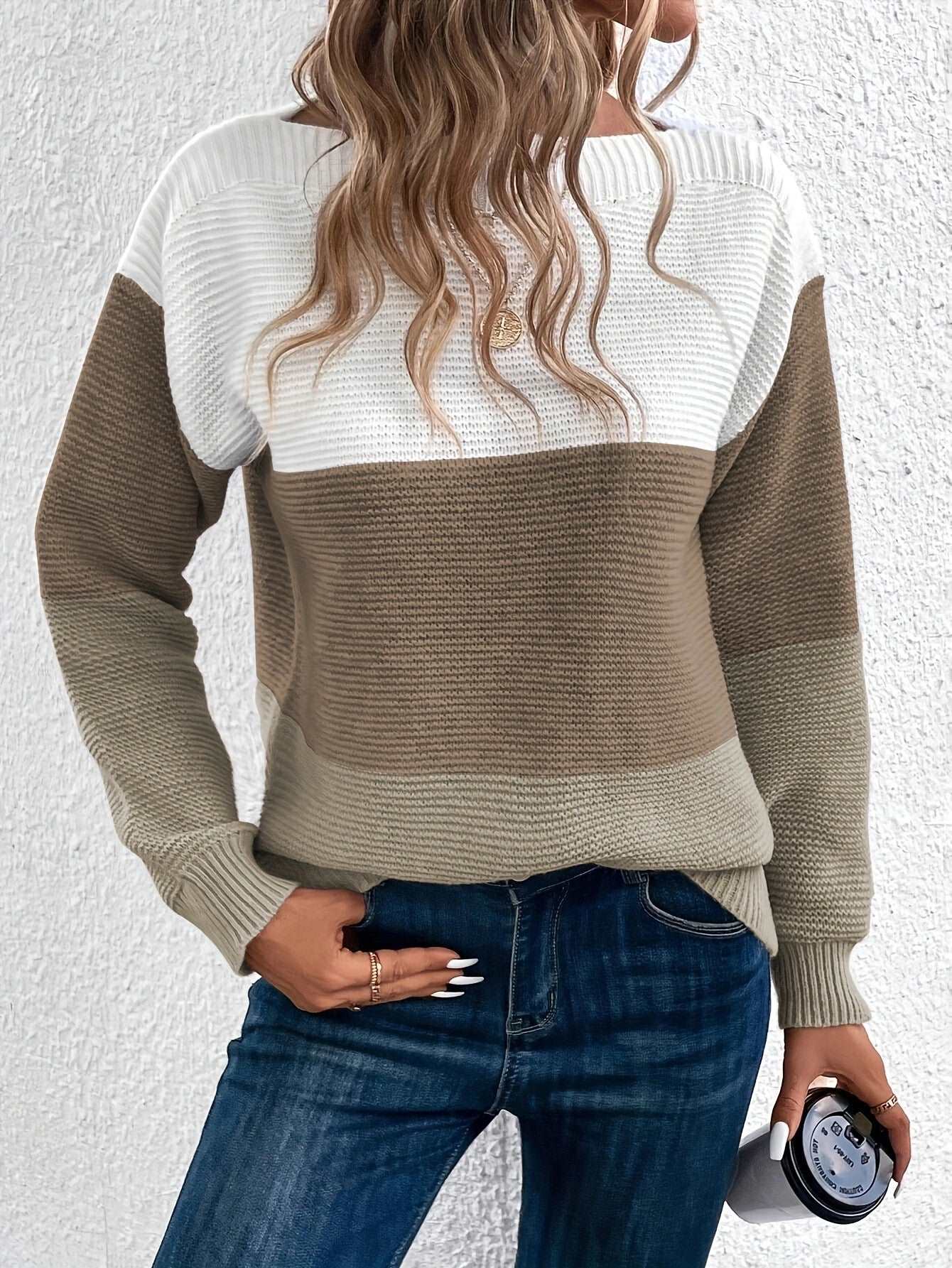 Pull Femme Élégant à Rayures Multicolore 4