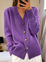 Pull Femme Élégant en Laine Long Manches 0