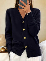 Pull Femme Élégant en Laine Long Manches 1