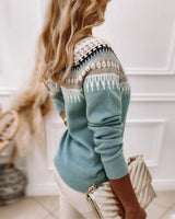Pull Femme Élégant en Tricot Scandinave 2