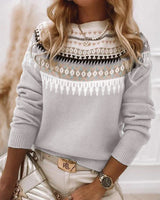 Pull Femme Élégant en Tricot Scandinave 7
