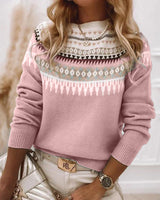 Pull Femme Élégant en Tricot Scandinave 8