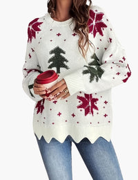 Festlicher Damenpullover mit Rundhalsausschnitt, Strick, Damenmode