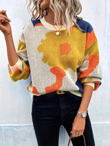 Pull Femme Floral Artistique Confortable 2