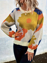 Pull Femme Floral Artistique Confortable 3