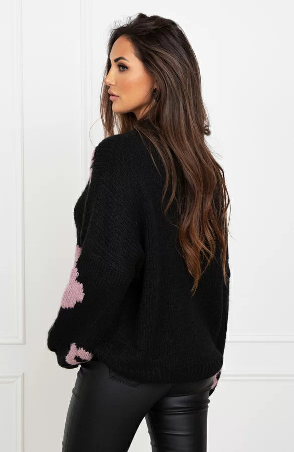 Pull Femme Floral Élégant Confortable 3