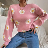 Pull Femme Floral Hiver Chic 2