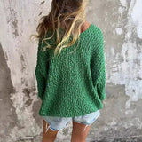Pull Femme Long Manches Col en V 3