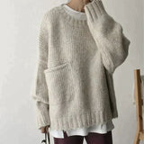 Pull Femme Oversize Ivoire avec Poche 0