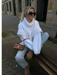 Pull Femme Oversize Tricoté Mode Décontractée