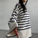 Pull Femme Oversize à Col Roulé Décontracté 2