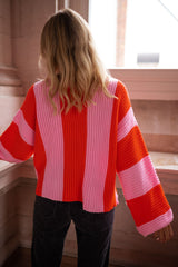 Pull Femme Rayé Coloré Élégant 2