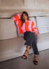 Pull Femme Rayé Coloré Élégant 4