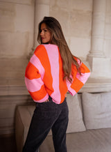 Pull Femme Rayé Coloré Élégant 7