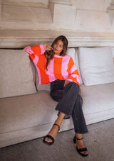 Pull Femme Rayé Coloré Élégant 8