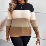 Pull Femme Rayé Décontracté Col Rond 0