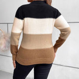 Pull Femme Rayé Décontracté Col Rond 3