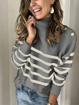 Pull Femme Rayé Élégant Confortable 9