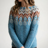 Damenpullover Retro Bunt Einzigartige Wärme Wolle
