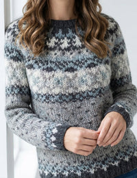 Damenpullover Retro Mehrfarbig Skandinavischer Stil Weibliche Mode