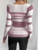 Pull Femme Slim à Rayures Élégantes 3
