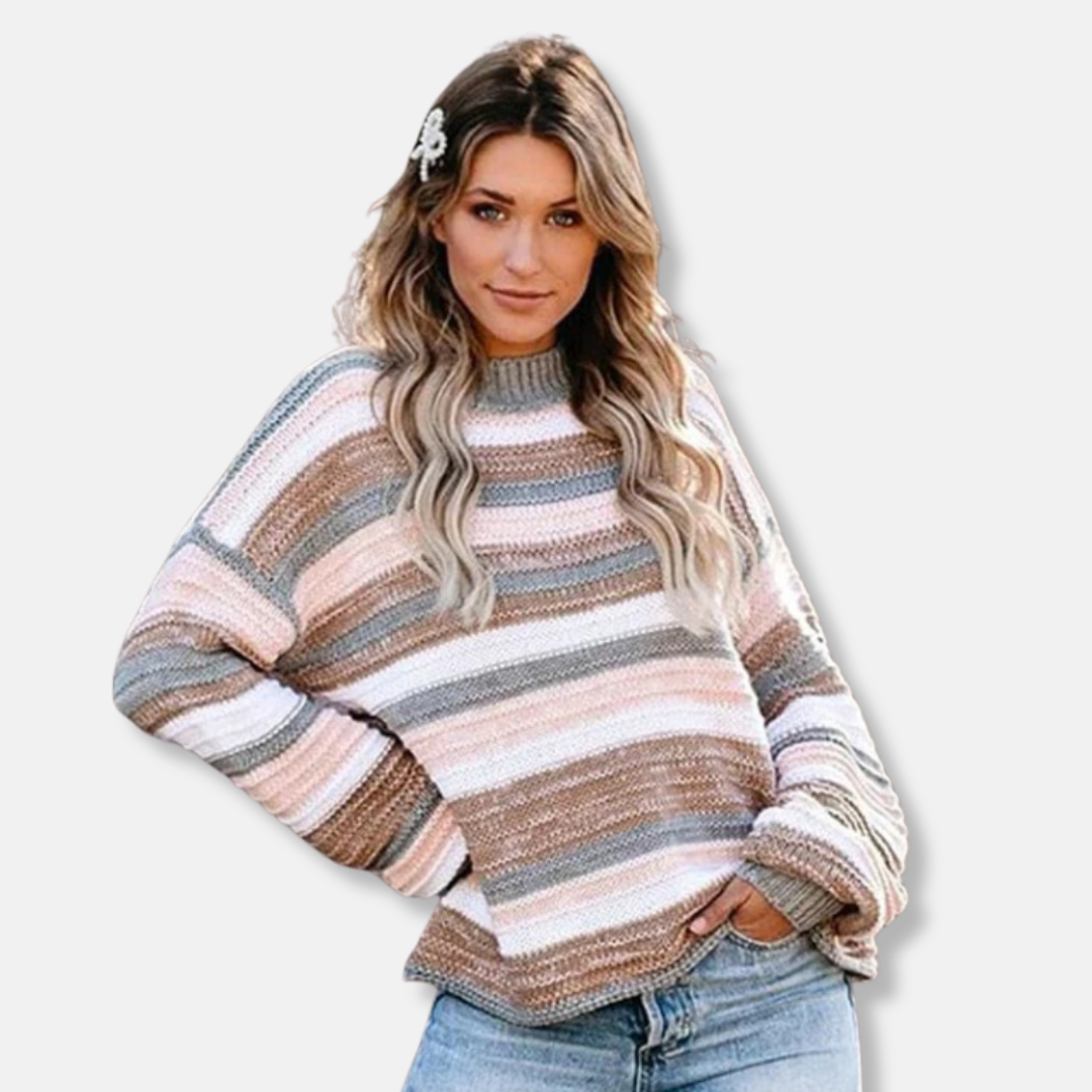 Pull Femme Surdimensionné Confortable Col Rond 2