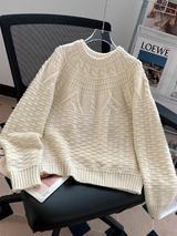 Pull Femme Torsadé Chic Décontracté 0