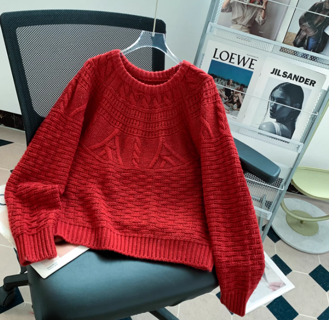 Pull Femme Torsadé Chic Décontracté 3