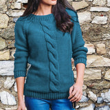 Pull Femme Tressé à Manches Longues 1