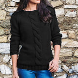 Pull Femme Tressé à Manches Longues 4