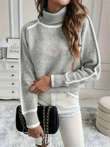 Pull Hiver Chic Col Roulé Femme 0