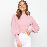 Pull Hiver Élégant à Manches Bouffantes 3
