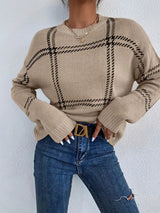 Pull Homme Élégant à Motif À Carreaux 2