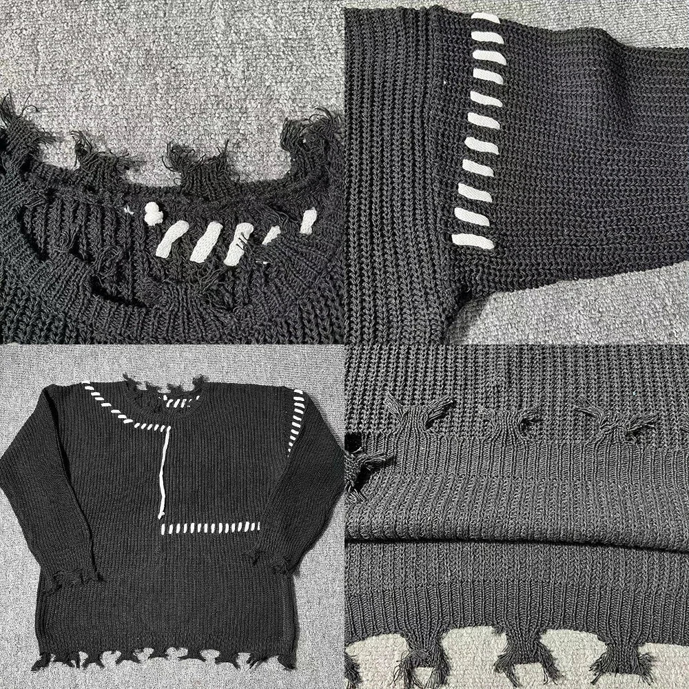 Pull Homme Hiver Élégant Tricoté 6