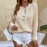Pull Long Femme Élégant avec Boutons 0