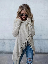 Pull Tunique Élégant Femme Col Roulé 0