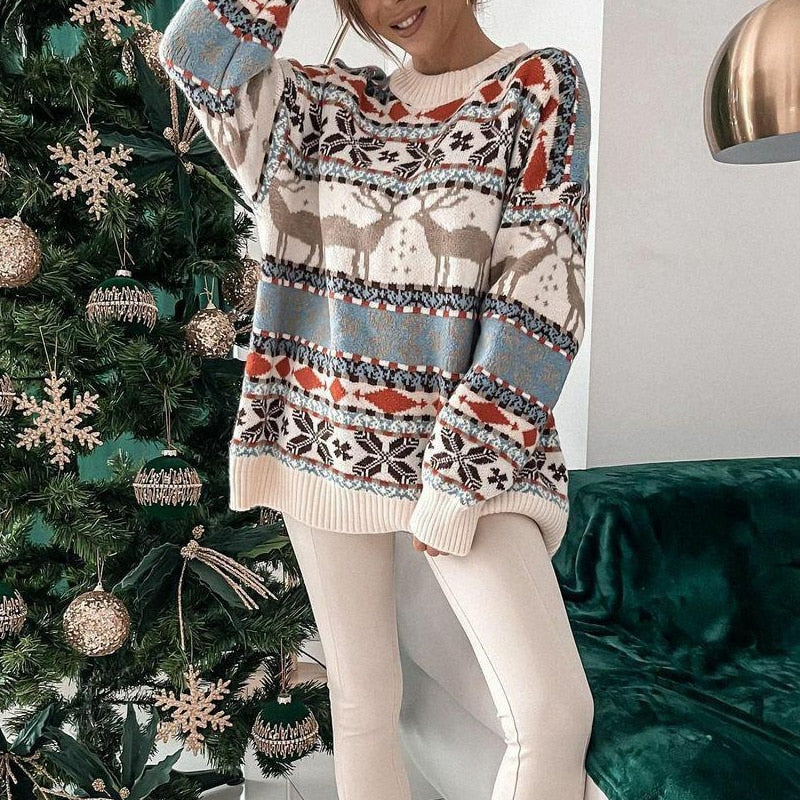 Pull de Noël Femme Confortable Unique 6