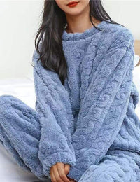 Pyjama Chaud Femme Polaire Hiver Ensemble Pyjama