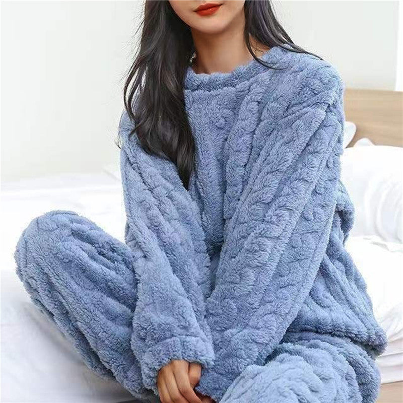 Pyjama Chaud Femme Polaire Hiver Élégant 0