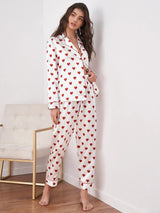 Pyjama Femme Confortable Imprimé Cœur 2