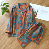 Pyjama Femme Floral Élégant Deux Pièces 2