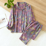 Pyjama Femme Floral Élégant Deux Pièces 5