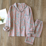 Pyjama Femme Floral Élégant Deux Pièces 9