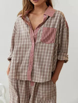 Pyjama Femme Vintage Chaud Hiver Élégant 4