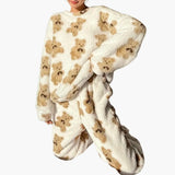 Pyjama Polaire Femme Hiver Confortable 1