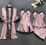 Pyjama Satin Femme Élégant Deux Pièces 0