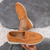 bags : Isabelle | Chaussures Femme Mocassins Cuir Élégants in Orange van Seroa