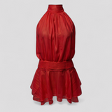 Dione | Robe Femme Mini Élégante en Chiffon
