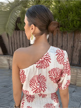 Farrah | Robe D'été Femme Chic Corail Décontractée