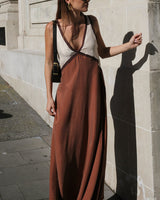 Robe Femme Midi Colorblock Élégante 6